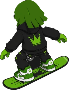 The character sprite with the individual dreadlocks removed, leaving a reusable body piece.